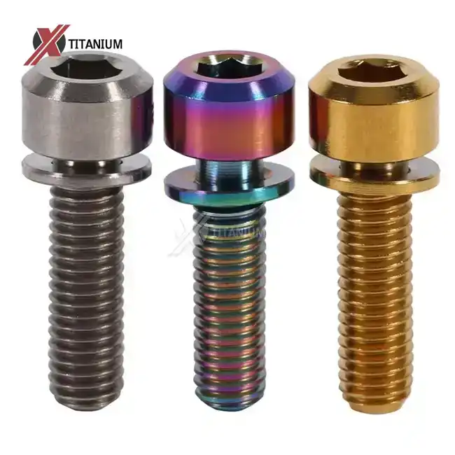 What are the main benefits of using GR5 titanium bolts on a bicycle?